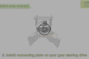 Spur gear slew drive used in hydraulic shear machinery 3D video show