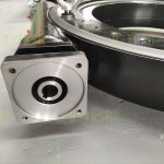 Large worm gear slewing drives used for industrial automation turntable bases