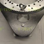 Two-stage slewing drive with extended center distance and high precision